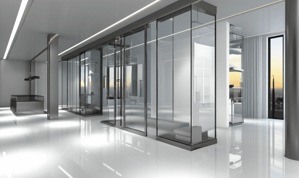 Interior comercial elegante diseñado por KUPINNI
